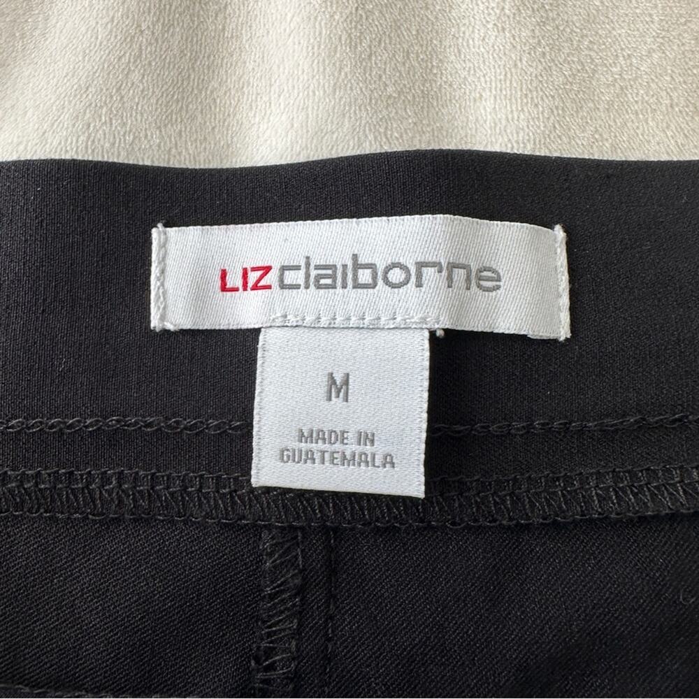 Liz Claiborne Black Bermuda Shorts M NWT Button High Rise Stretch Dress Shorts - Picture 4 of 8